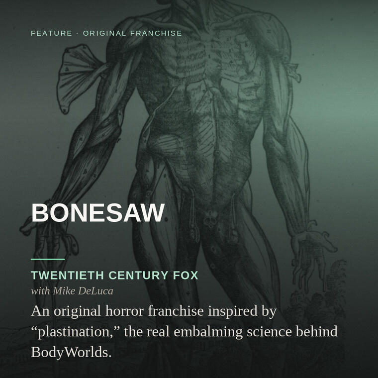 Bonesaw — Twentieth Century Fox, with Mike DeLuca